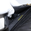 CHANEL Compact Long Wallet Patent leather Black CC Auth am10949A-20