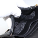 CHANEL Compact Long Wallet Patent leather Black CC Auth am10949A-22