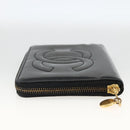 CHANEL Compact Long Wallet Patent leather Black CC Auth am10949A-4