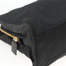 PRADA Chain Tote Bag Nylon Black Gold Auth am10950A-14