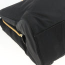 PRADA Chain Tote Bag Nylon Black Gold Auth am10950A-16