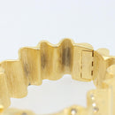 GIVENCHY Rhinestone Bangle metal Gold Auth am10954A-10