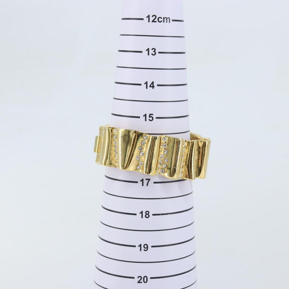 GIVENCHY Rhinestone Bangle metal Gold Auth am10954A