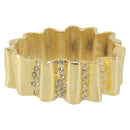 GIVENCHY Rhinestone Bangle metal Gold Auth am10954A-2