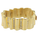GIVENCHY Rhinestone Bangle metal Gold Auth am10954A-3