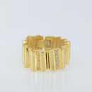 GIVENCHY Rhinestone Bangle metal Gold Auth am10954A-4