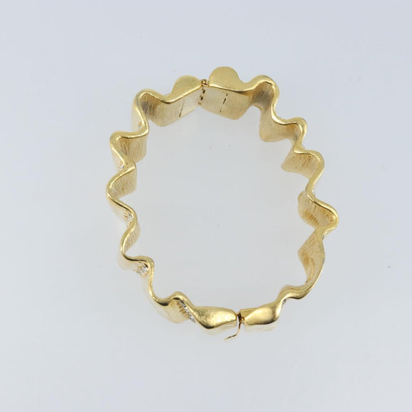 GIVENCHY Rhinestone Bangle metal Gold Auth am10954A