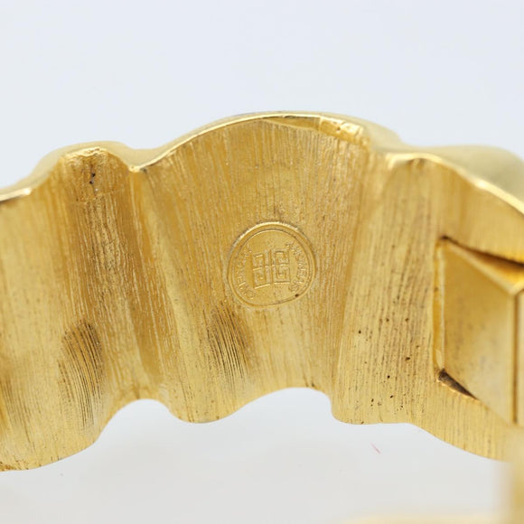 GIVENCHY Rhinestone Bangle metal Gold Auth am10954A