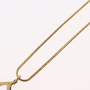 Christian Dior D Necklace metal Gold Auth am10955-11