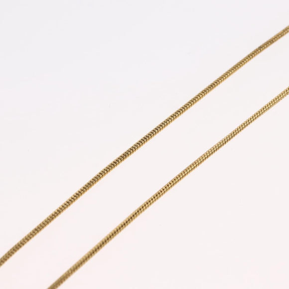 Christian Dior D Necklace metal Gold Auth am10955