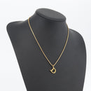 Christian Dior D Necklace metal Gold Auth am10955-17
