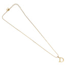 Christian Dior D Necklace metal Gold Auth am10955-2