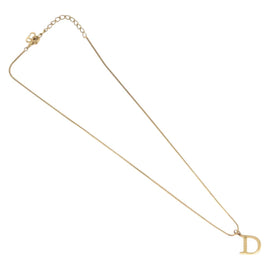 Christian Dior D Necklace metal Gold Auth am10955 - 0