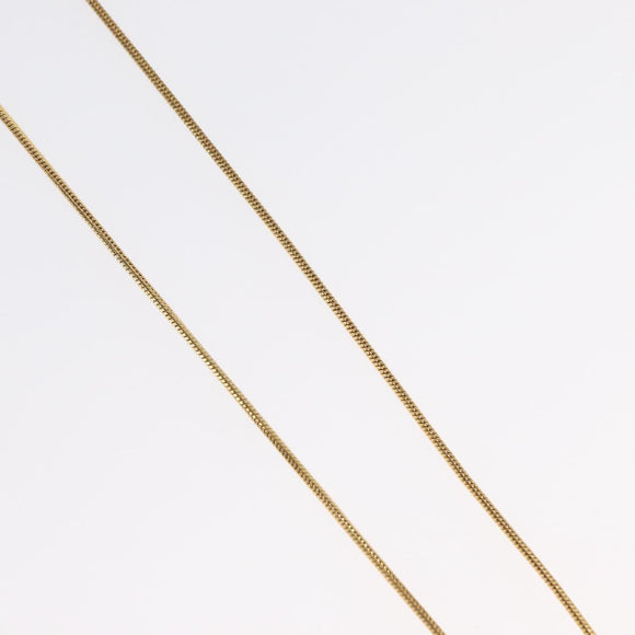 Christian Dior D Necklace metal Gold Auth am10955