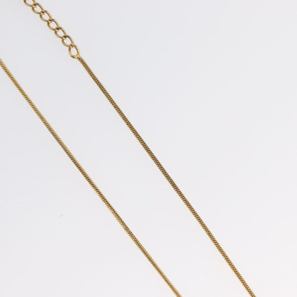 Christian Dior D Necklace metal Gold Auth am10955