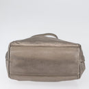 Salvatore Ferragamo Vala Hand Bag Leather 2way Silver Auth am10956-5