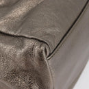Salvatore Ferragamo Vala Hand Bag Leather 2way Silver Auth am10956-15