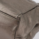 Salvatore Ferragamo Vala Hand Bag Leather 2way Silver Auth am10956-16