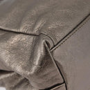 Salvatore Ferragamo Vala Hand Bag Leather 2way Silver Auth am10956-17