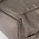 Salvatore Ferragamo Vala Hand Bag Leather 2way Silver Auth am10956-18