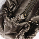 Salvatore Ferragamo Vala Hand Bag Leather 2way Silver Auth am10956-19