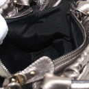 Salvatore Ferragamo Vala Hand Bag Leather 2way Silver Auth am10956-23