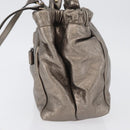 Salvatore Ferragamo Vala Hand Bag Leather 2way Silver Auth am10956-3