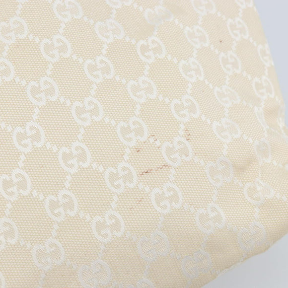 GUCCI GG Canvas Tote Bag Outlet Gold White 257250 Auth am10958