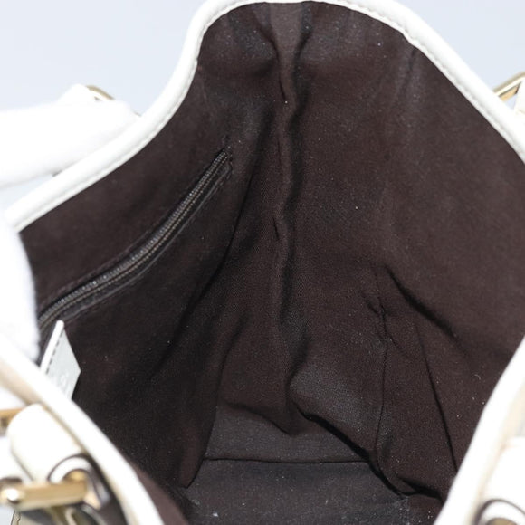 GUCCI GG Canvas Tote Bag Outlet Gold White 257250 Auth am10958