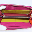 ETRO Paisley Long Wallet PVC Leather Bordeaux Auth am10960V-9