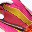 ETRO Paisley Long Wallet PVC Leather Bordeaux Auth am10960V-18