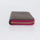 ETRO Paisley Long Wallet PVC Leather Bordeaux Auth am10960V-3