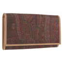 ETRO Paisley Geldbörse zweifach PVC Leder Bordeaux Auth am10961V-1