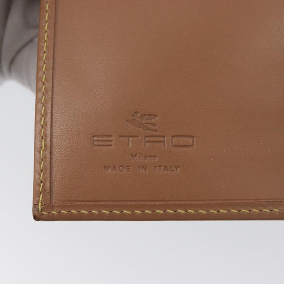 ETRO Paisley Geldbörse zweifach PVC Leder Bordeaux Auth am10961V