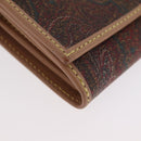 ETRO Paisley Geldbörse zweifach PVC Leder Bordeaux Auth am10961V-7