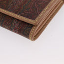 ETRO Paisley Geldbörse zweifach PVC Leder Bordeaux Auth am10961V-14
