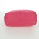 PRADA Chain Tote Bag Nylon Gold Pink Auth am10964V-10
