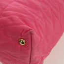 PRADA Chain Tote Bag Nylon Gold Pink Auth am10964V-14