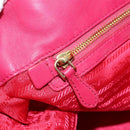 PRADA Chain Tote Bag Nylon Gold Pink Auth am10964V-23