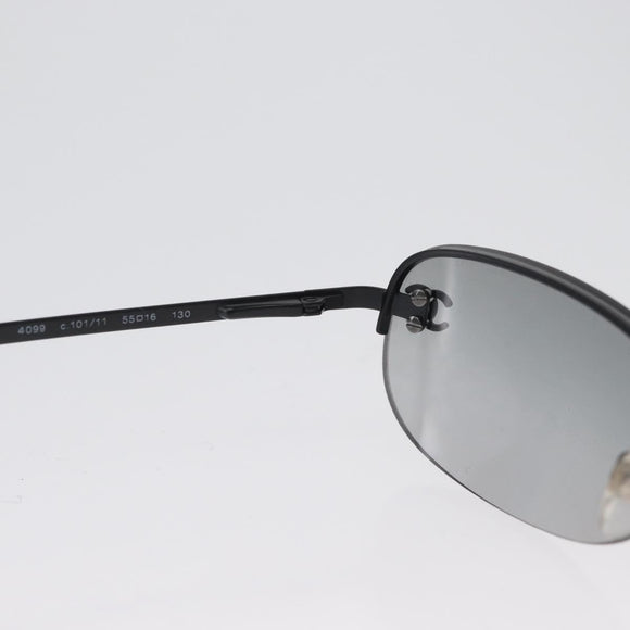 CHANEL CC Sunglasses metal Black CC Auth am10967V