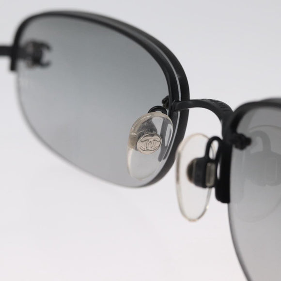CHANEL CC Sunglasses metal Black CC Auth am10967V