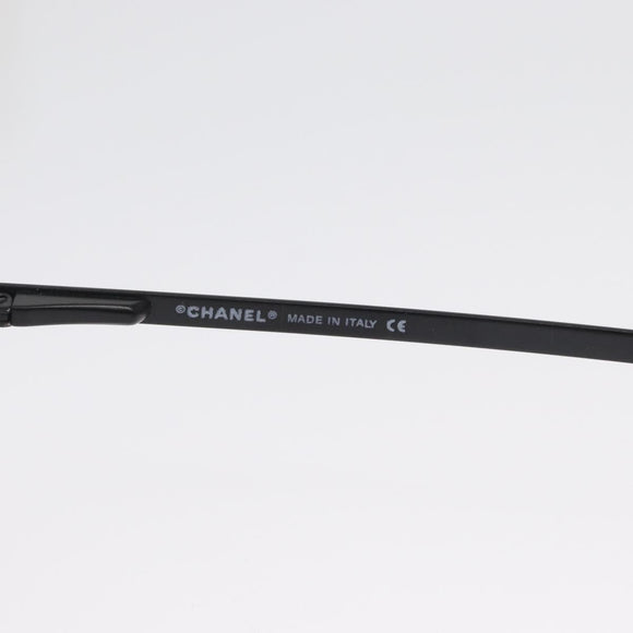 CHANEL CC Sunglasses metal Black CC Auth am10967V