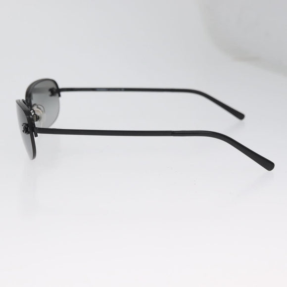 CHANEL CC Sunglasses metal Black CC Auth am10967V