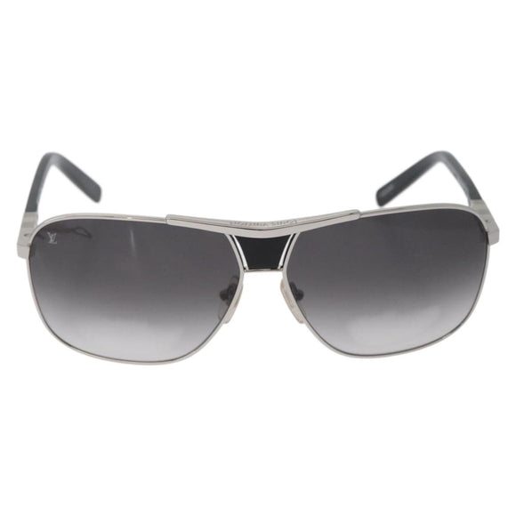 LOUIS VUITTON Sunglasses metal Black LV Auth am10968V
