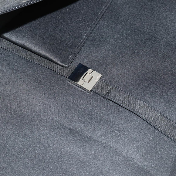 GUCCI Garment Cover Nylon Black Silver 011 2702 Auth am10969