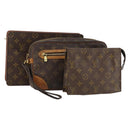 LOUIS VUITTON Monogram Clutch Bag 3 Set LV Auth am10971-1