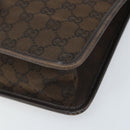 GUCCI GG Canvas Shoulder Bag Gold Brown 91762 Auth am10977-9
