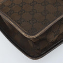 GUCCI GG Canvas Shoulder Bag Gold Brown 91762 Auth am10977-14