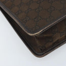 GUCCI GG Canvas Shoulder Bag Gold Brown 91762 Auth am10977-16