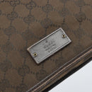 GUCCI GG Canvas Shoulder Bag Gold Brown 91762 Auth am10977-17